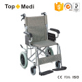 Súper médico ligero de aluminio portátil silla de ruedas